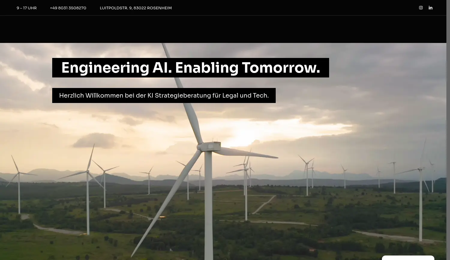 Website der Firma innFactory AI Consulting GmbH