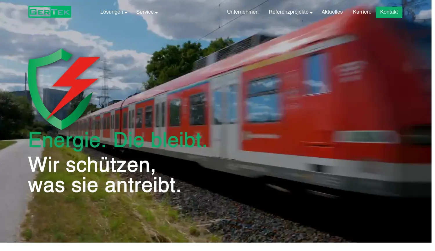 Website der Firma Gertek Gerätetechnik GmbH