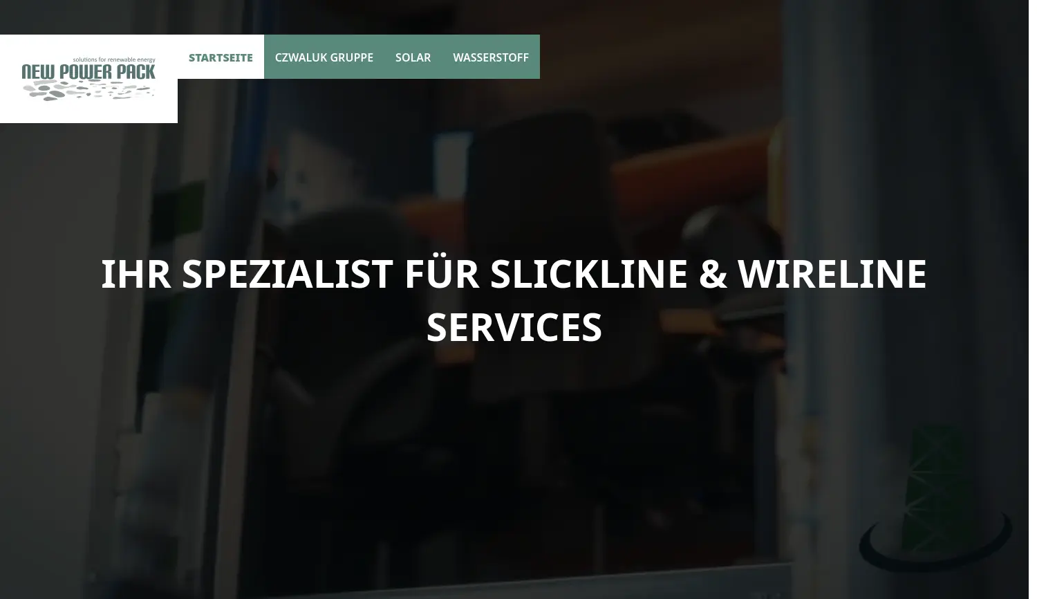 Website der Firma New Power Pack GmbH