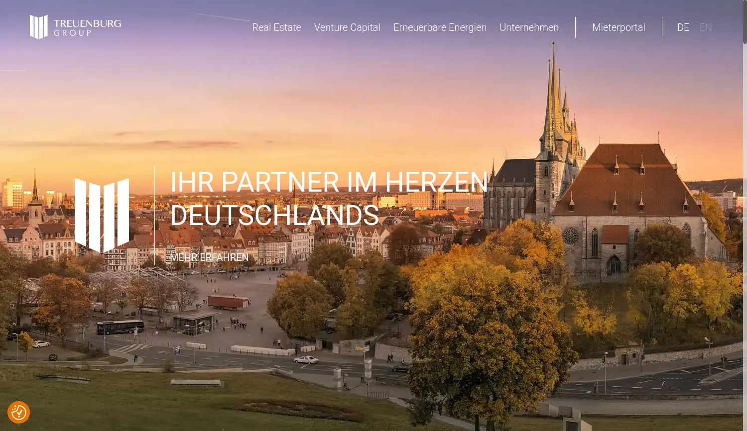 Website der Firma Treuenburg GmbH