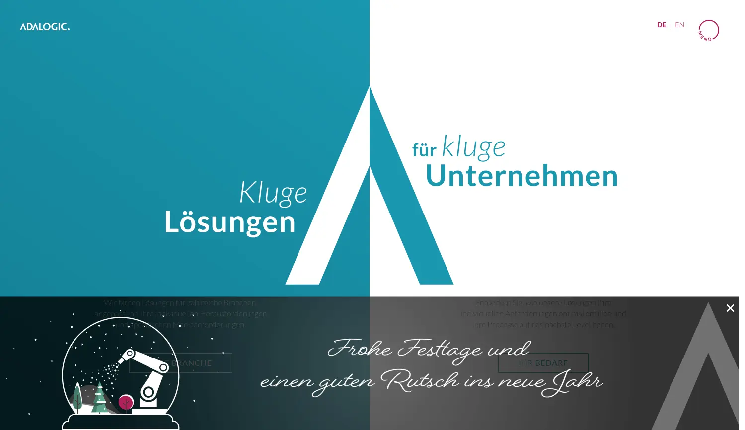 Website der Firma Adalogic GmbH