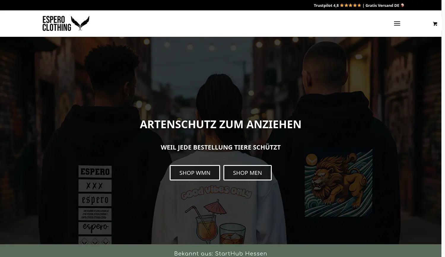 Website der Firma espero