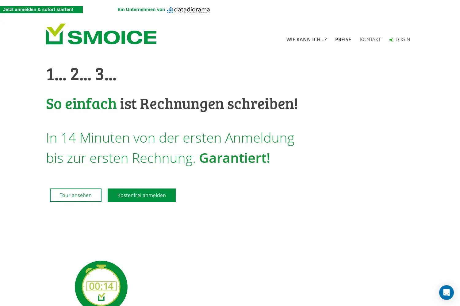 Website der Firma Smoice UG
