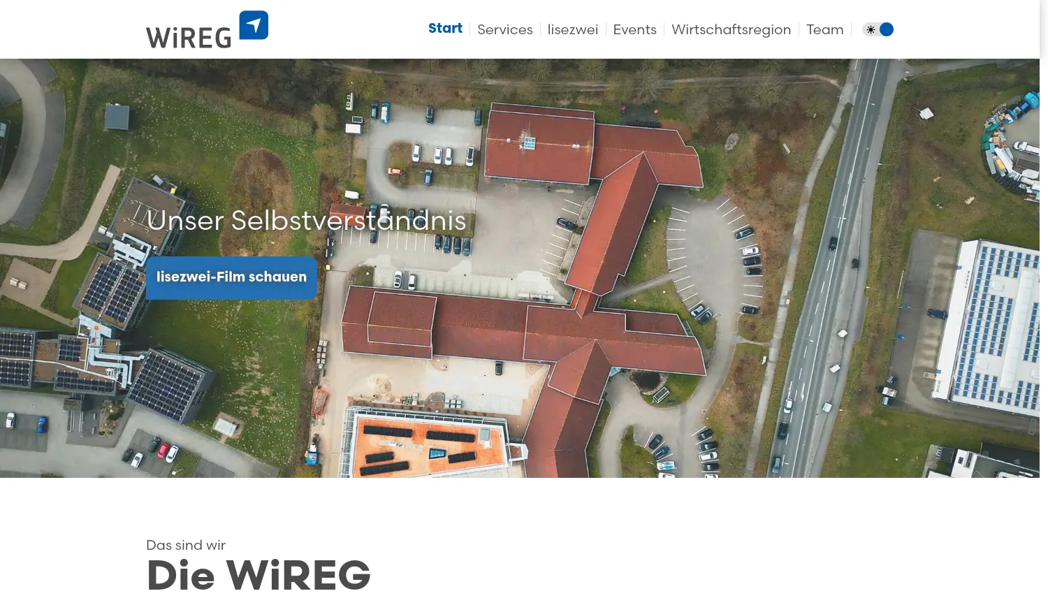 Website der Firma Wirtschaftsförderungs- und Regionalentwicklungsgesellschaft Flensburg/Schleswig mbH