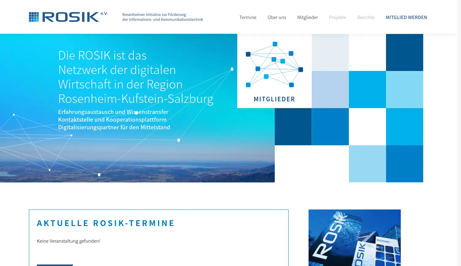 Website der Firma ROSIK e.V.