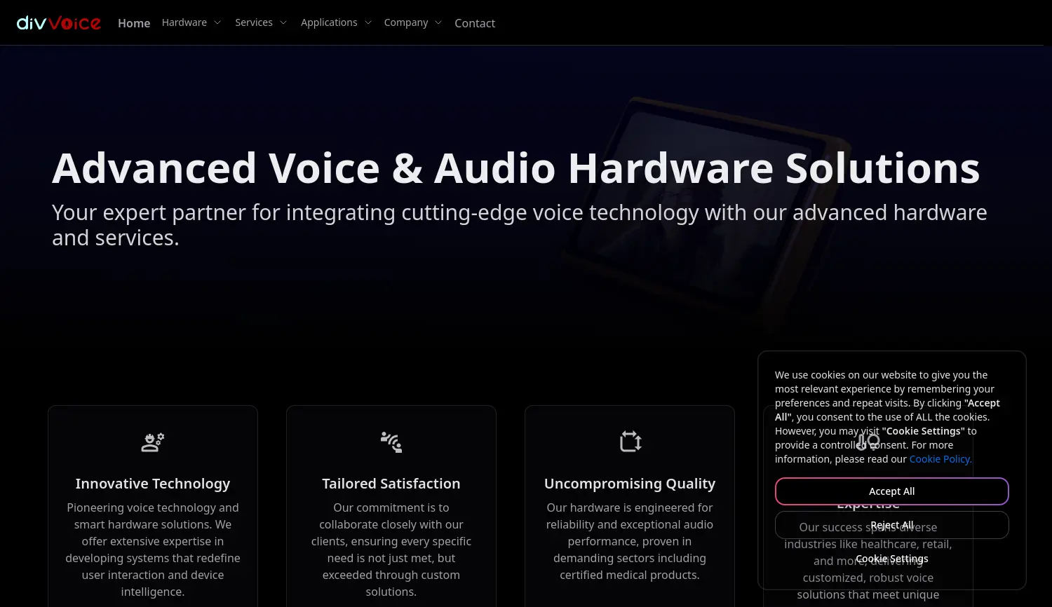 Website der Firma divVoice GmbH