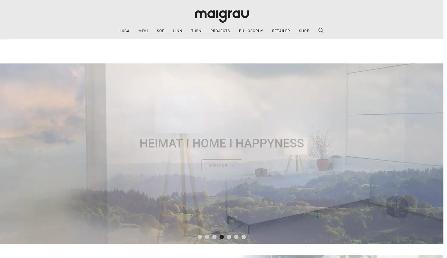 Website der Firma maigrau GmbH