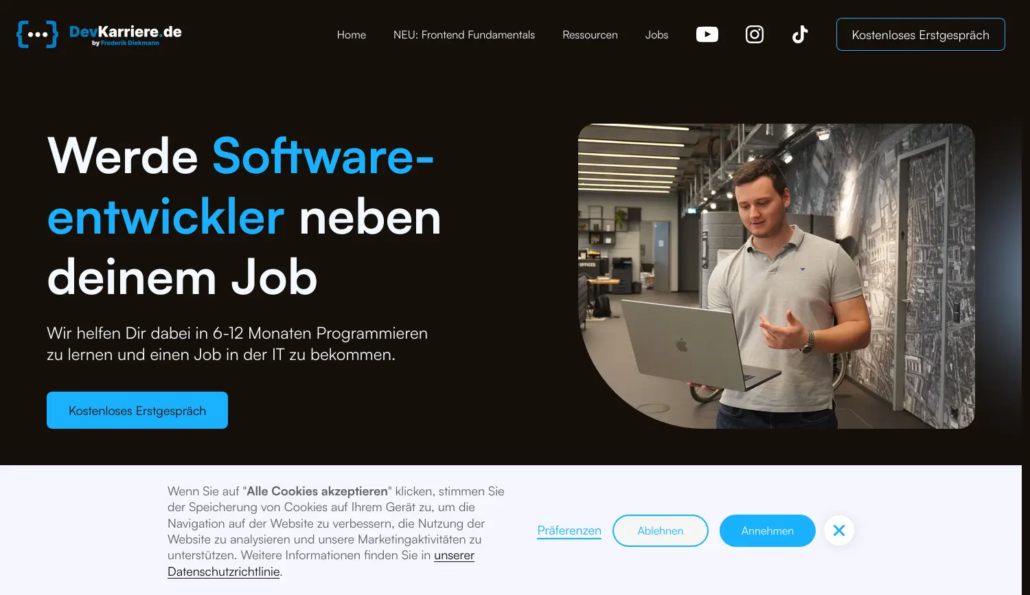 Website der Firma Attek Services GmbH