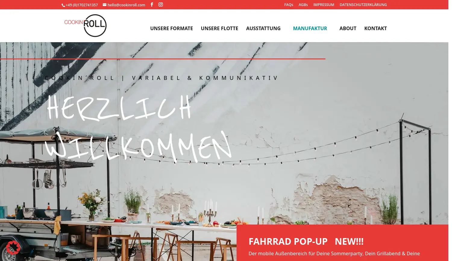 Website der Firma LIVIN‘ROLL UG (haftungsbeschränkt)