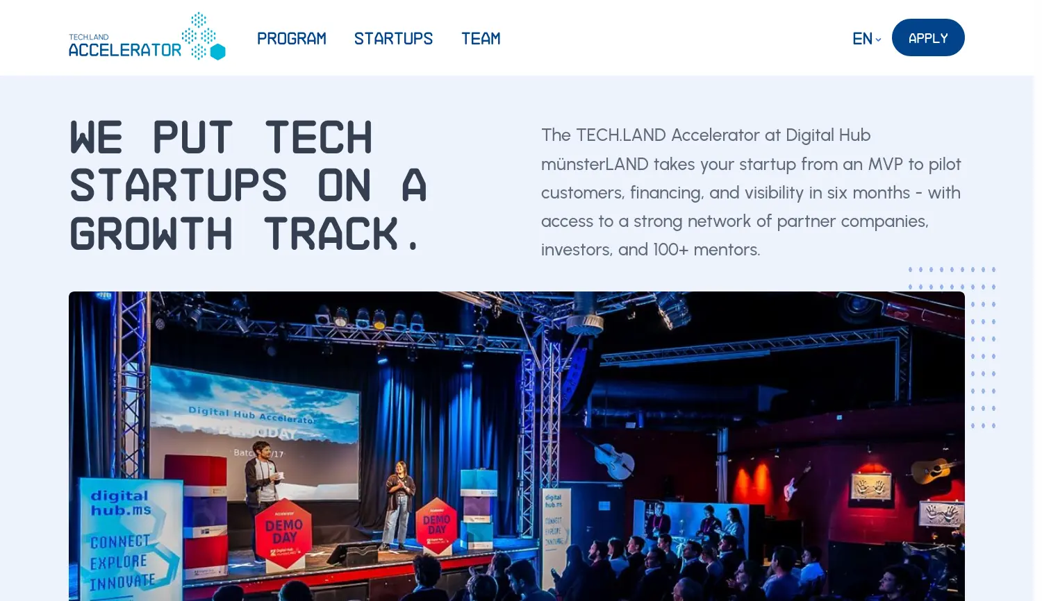 Website der Firma Digital Hub münsterLAND e.V.