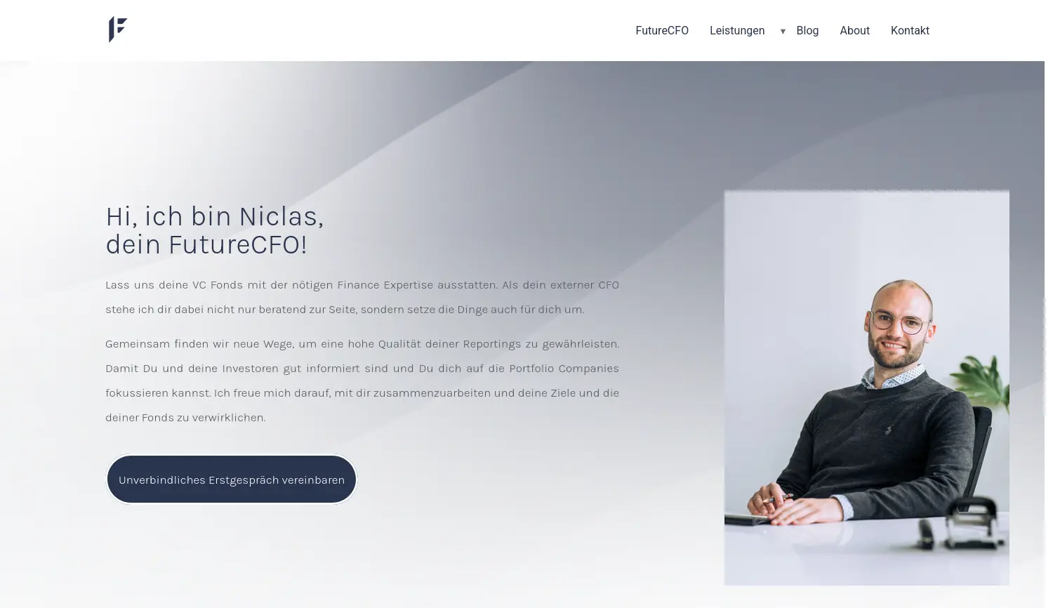 Website der Firma FutureCFO GmbH