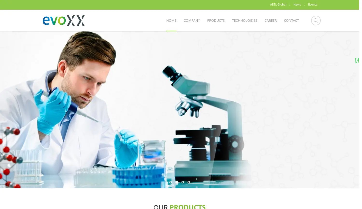 Website der Firma evoxx technologies GmbH