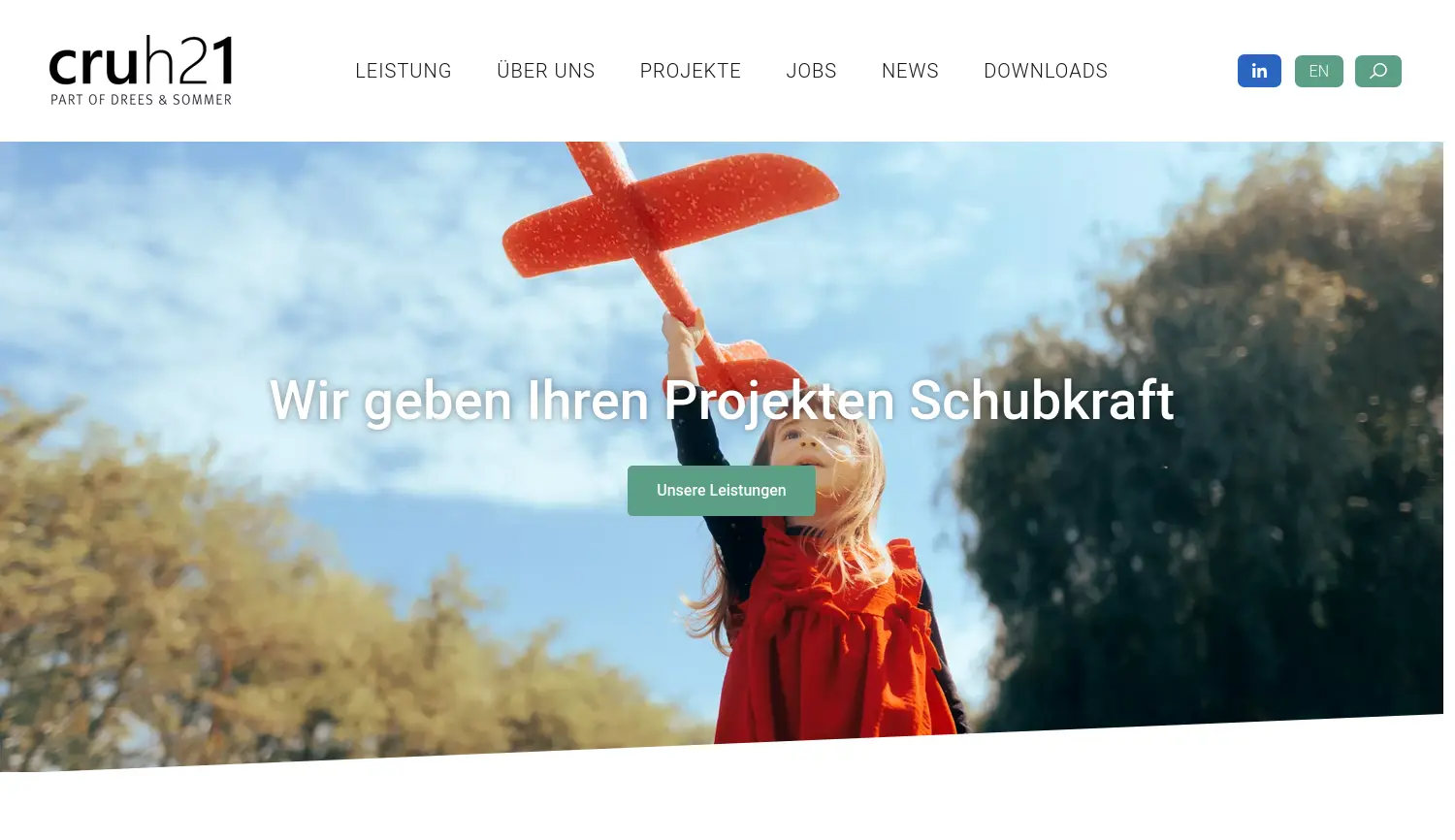 Website der Firma cruh21 GmbH