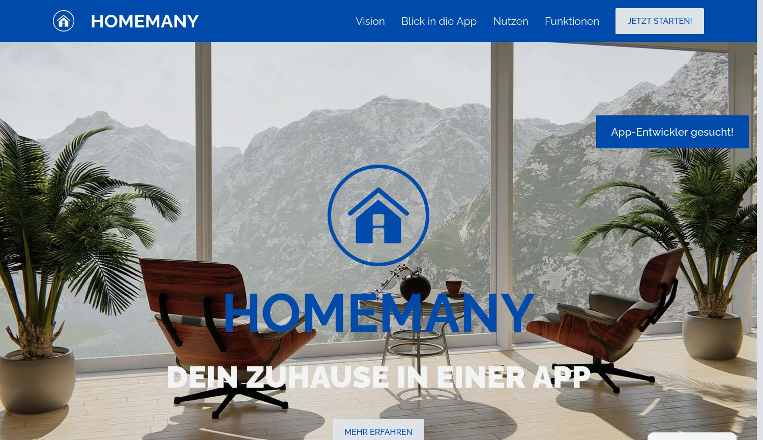 Website der Firma Homemany