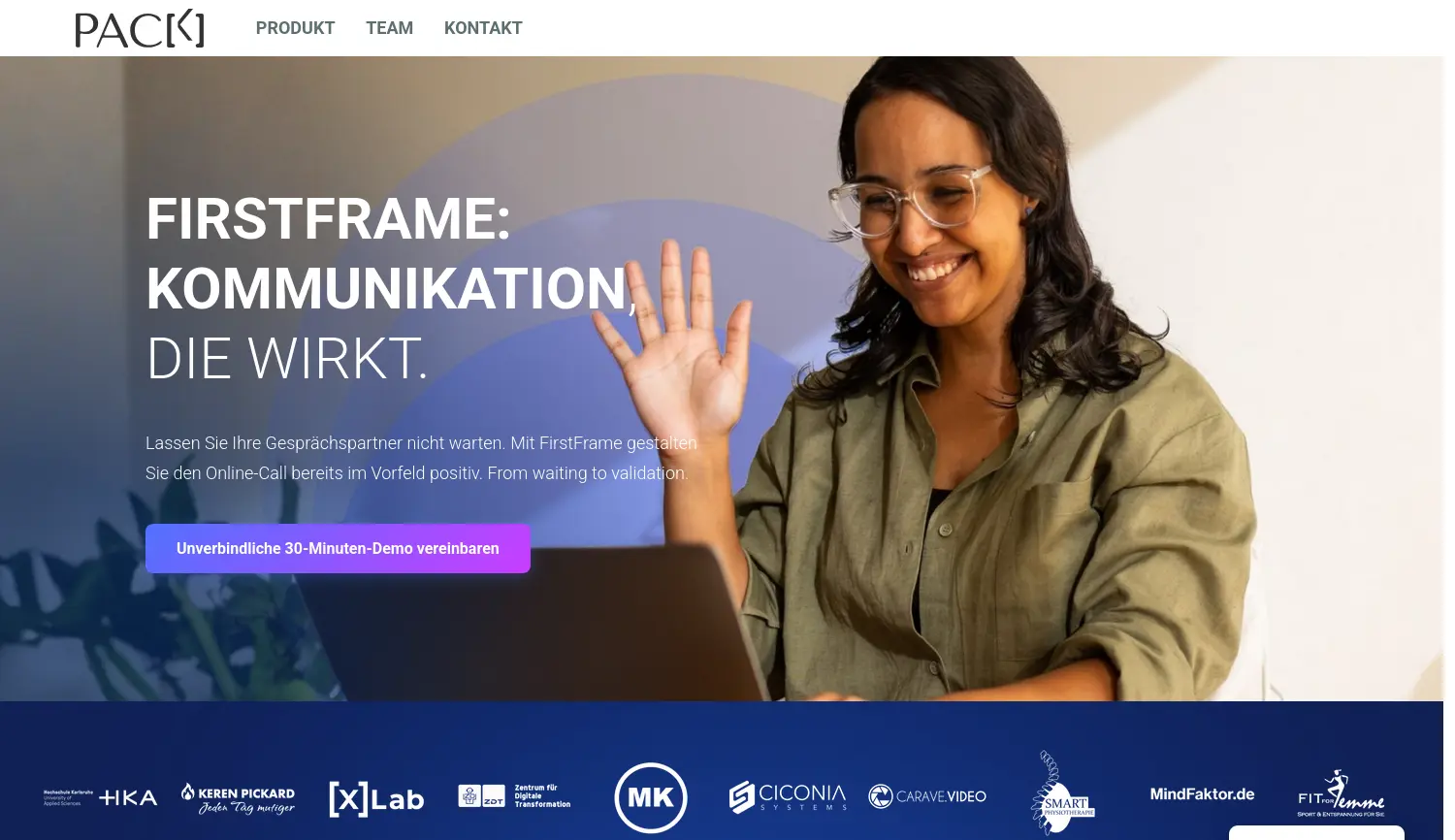 Website der Firma PACK UG (haftungsbeschränkt)