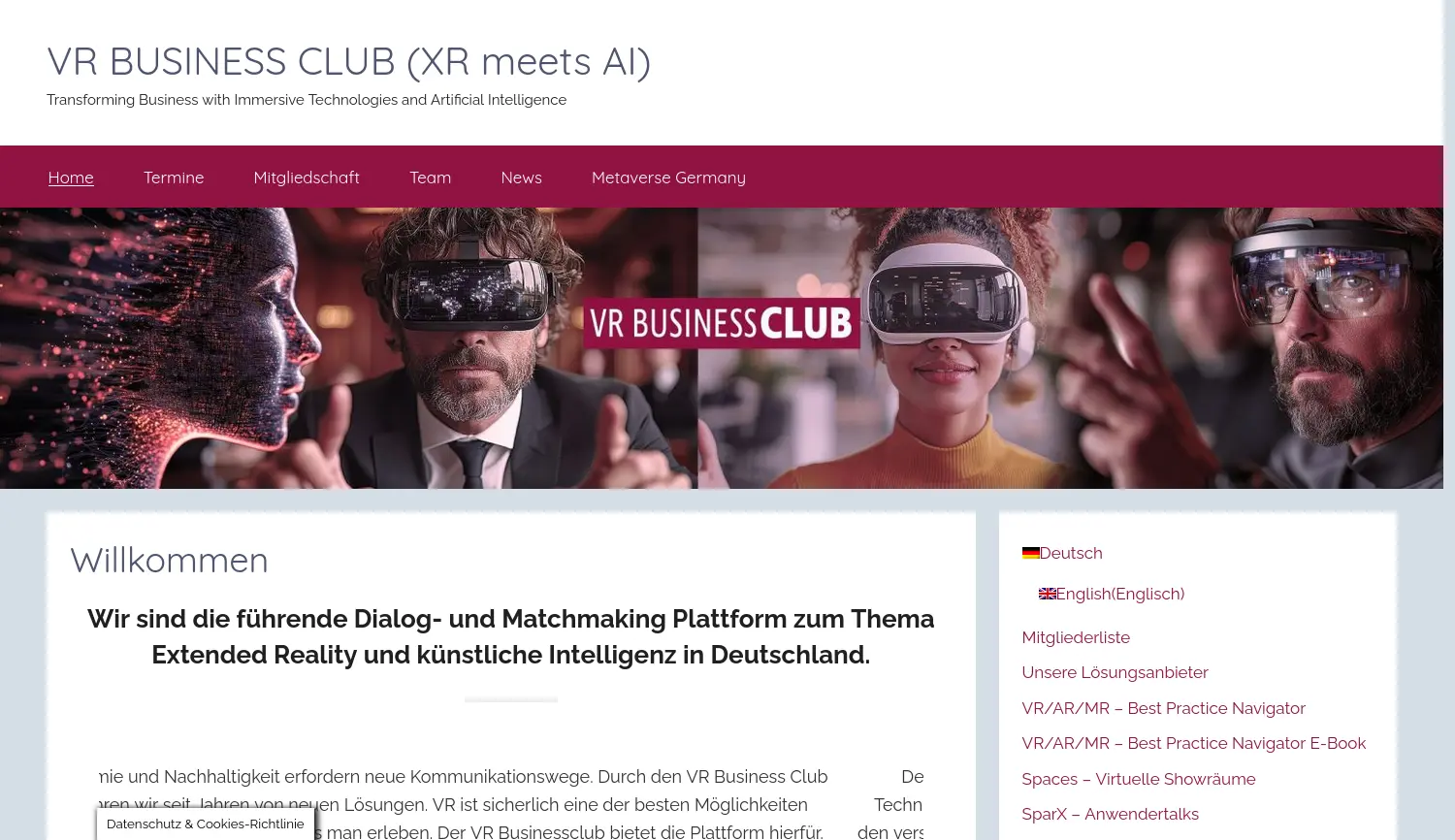 Website der Firma Autumn Courage GmbH