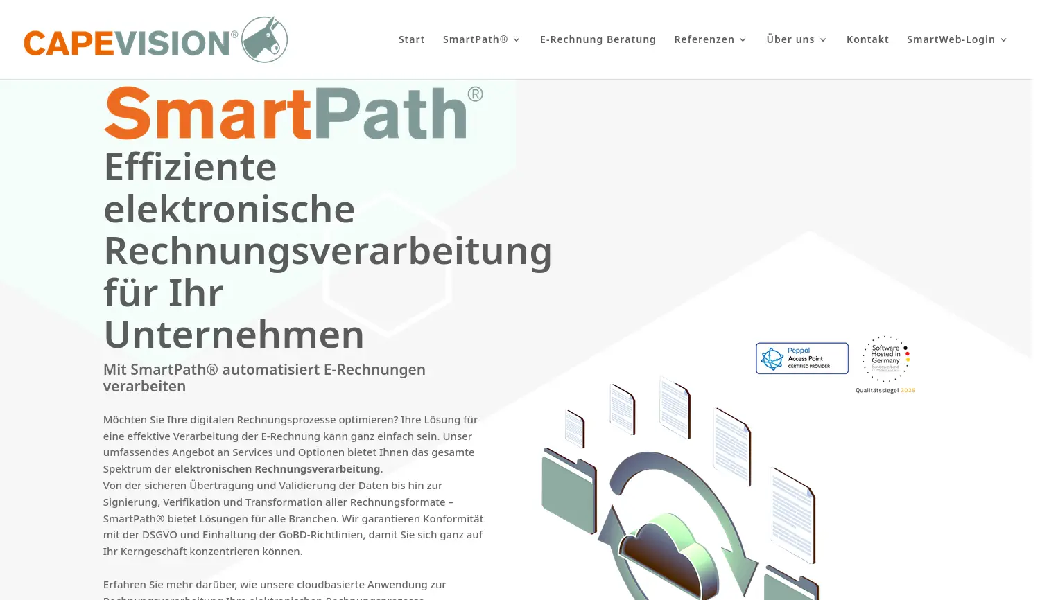 Website der Firma CapeVision GmbH