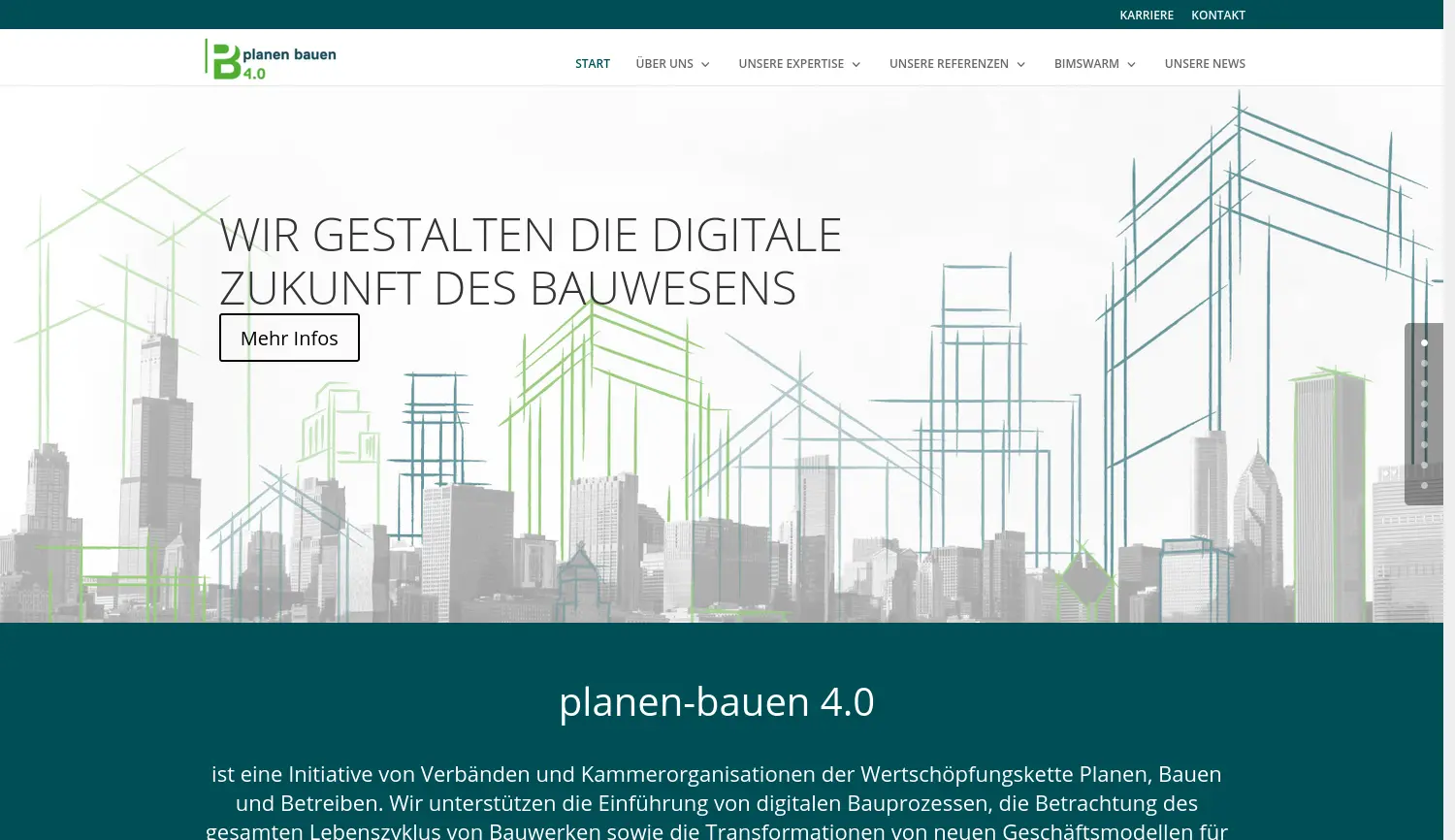 Website der Firma planen-bauen 4.0 GmbH