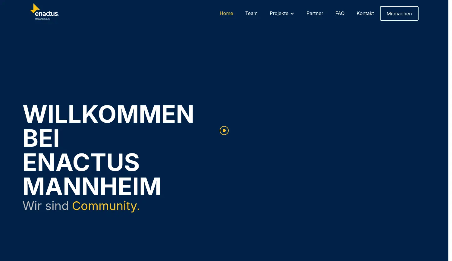 Website der Firma Enactus Mannheim e.V.