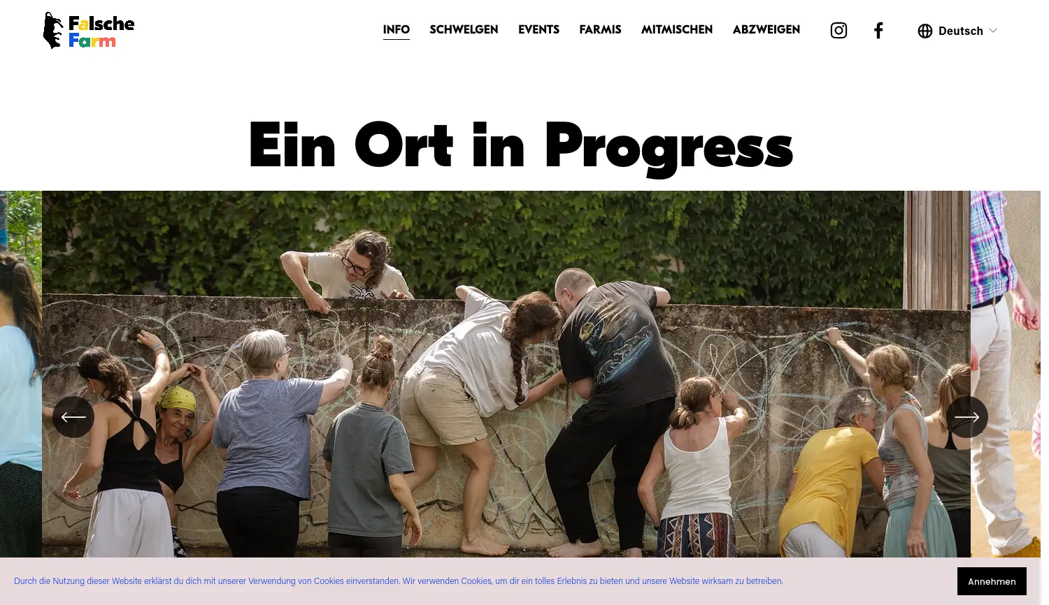 Website der Firma Falsche Farm