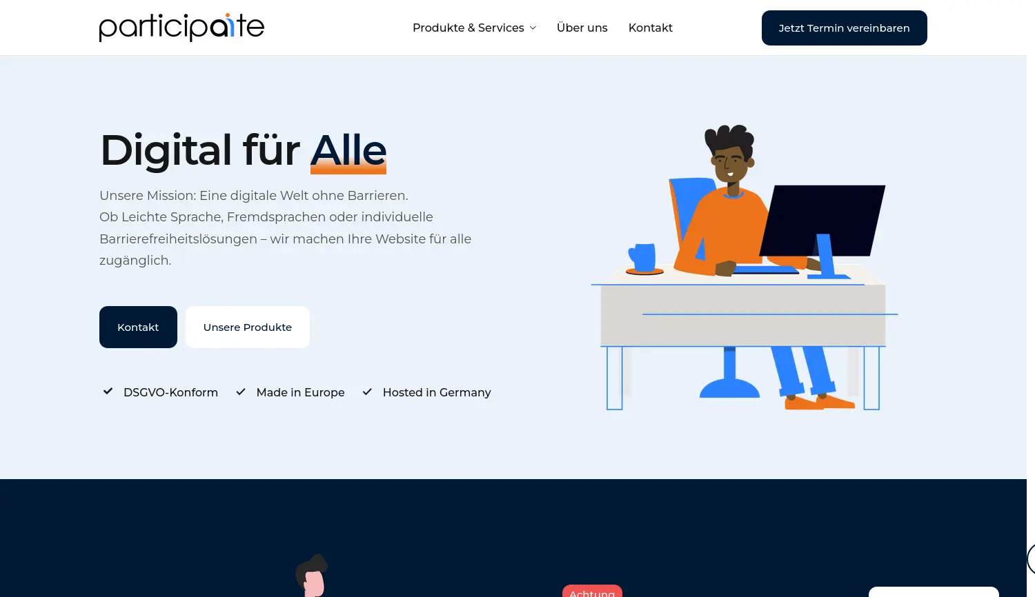 Website der Firma Yavio GmbH