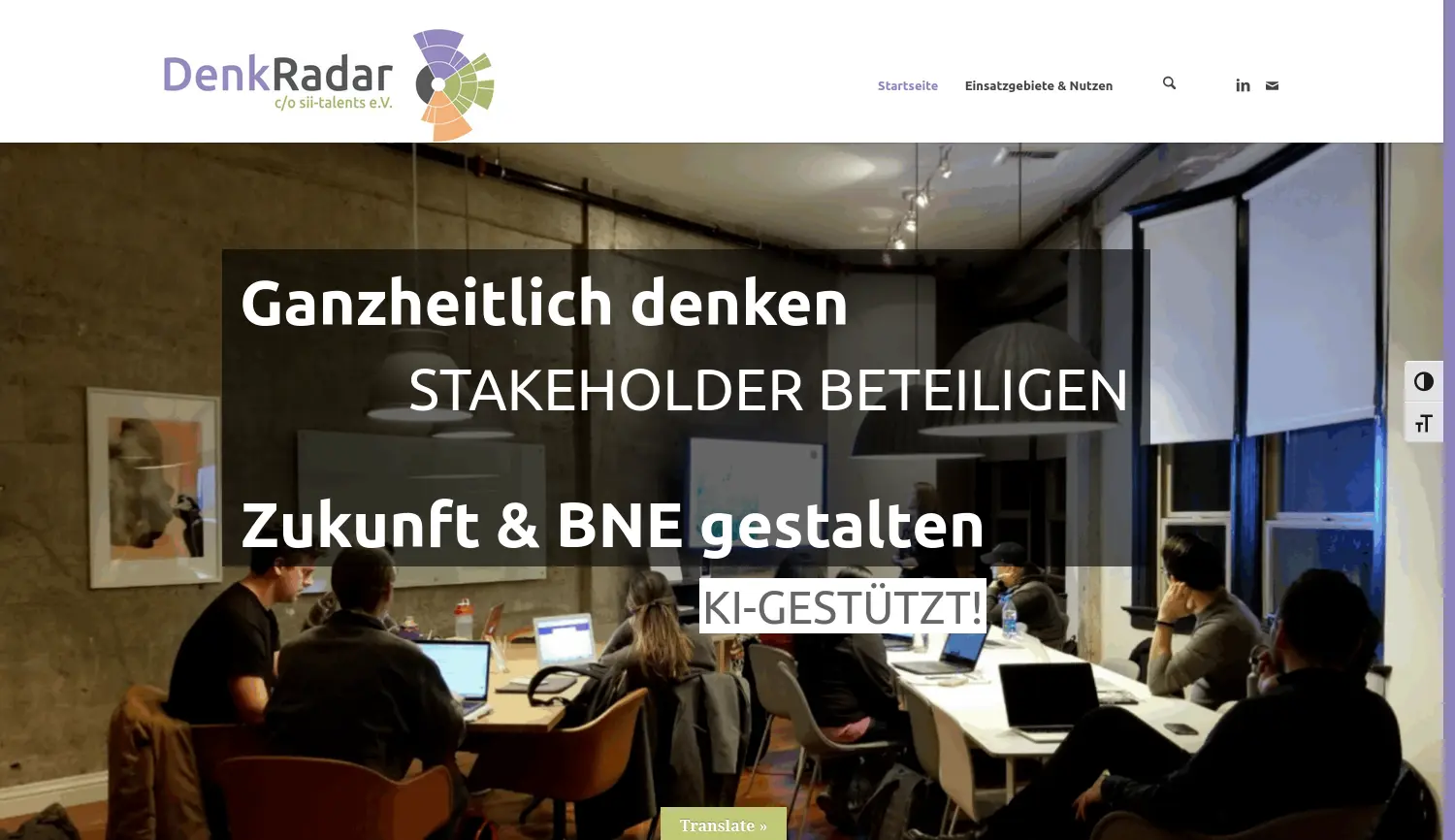 Website der Firma sii-talents e.V.