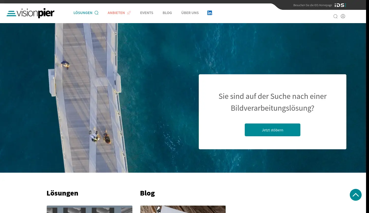 Website der Firma IDS Imaging Development Systems GmbH