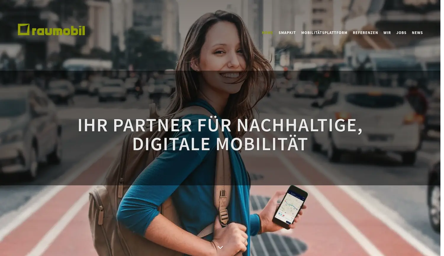 Website der Firma raumobil GmbH