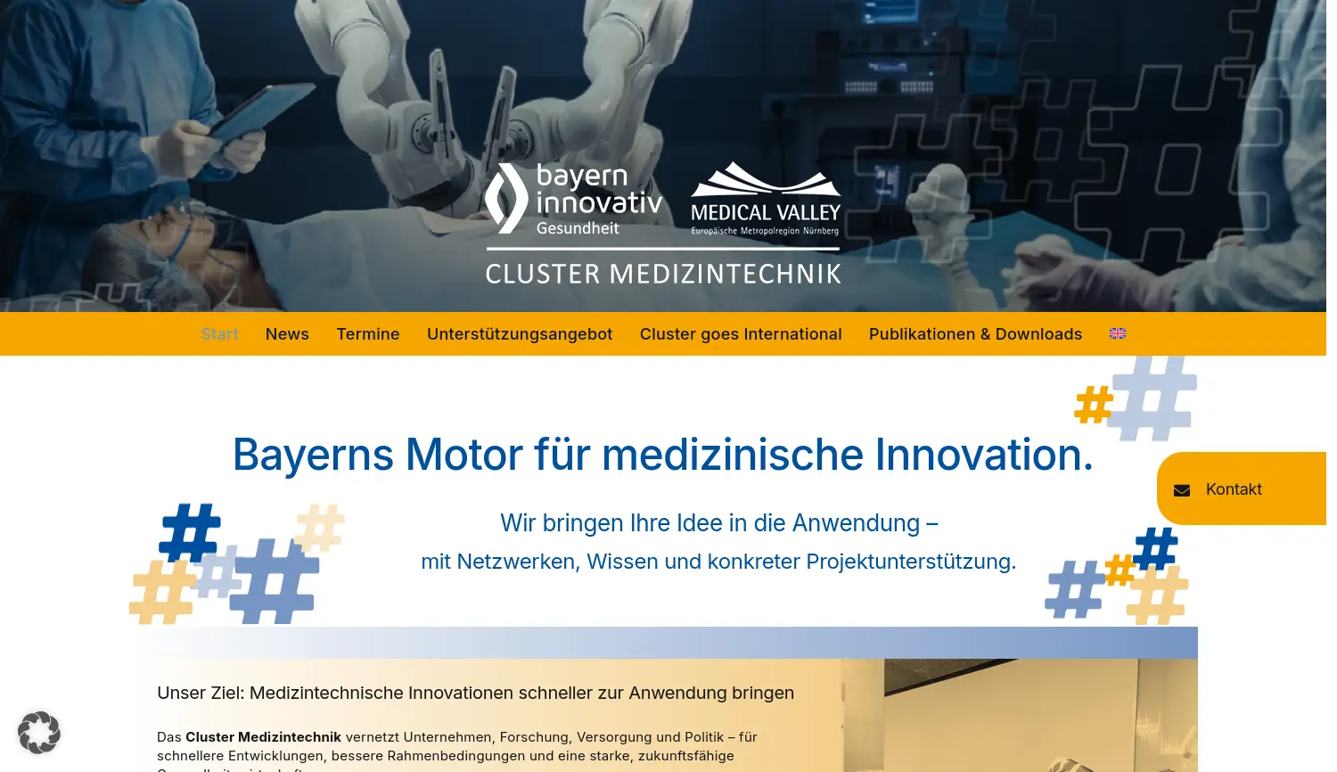 Website der Firma Bayern Innovativ GmbH