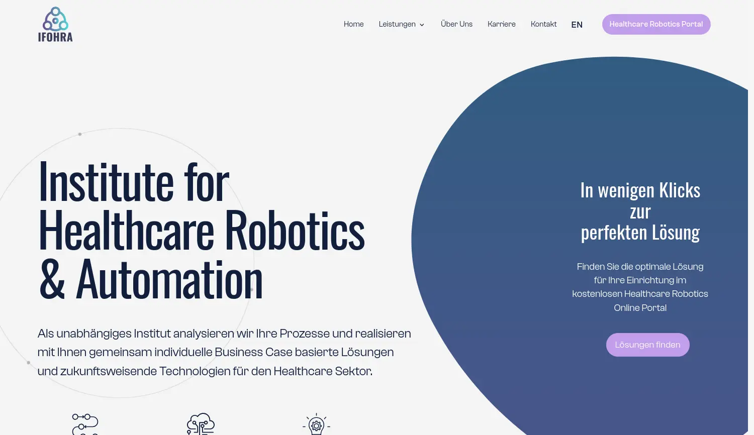 Website der Firma IFOHRA GmbH