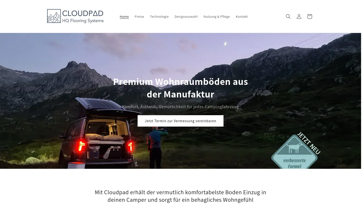 Website der Firma Zillion Products GmbH