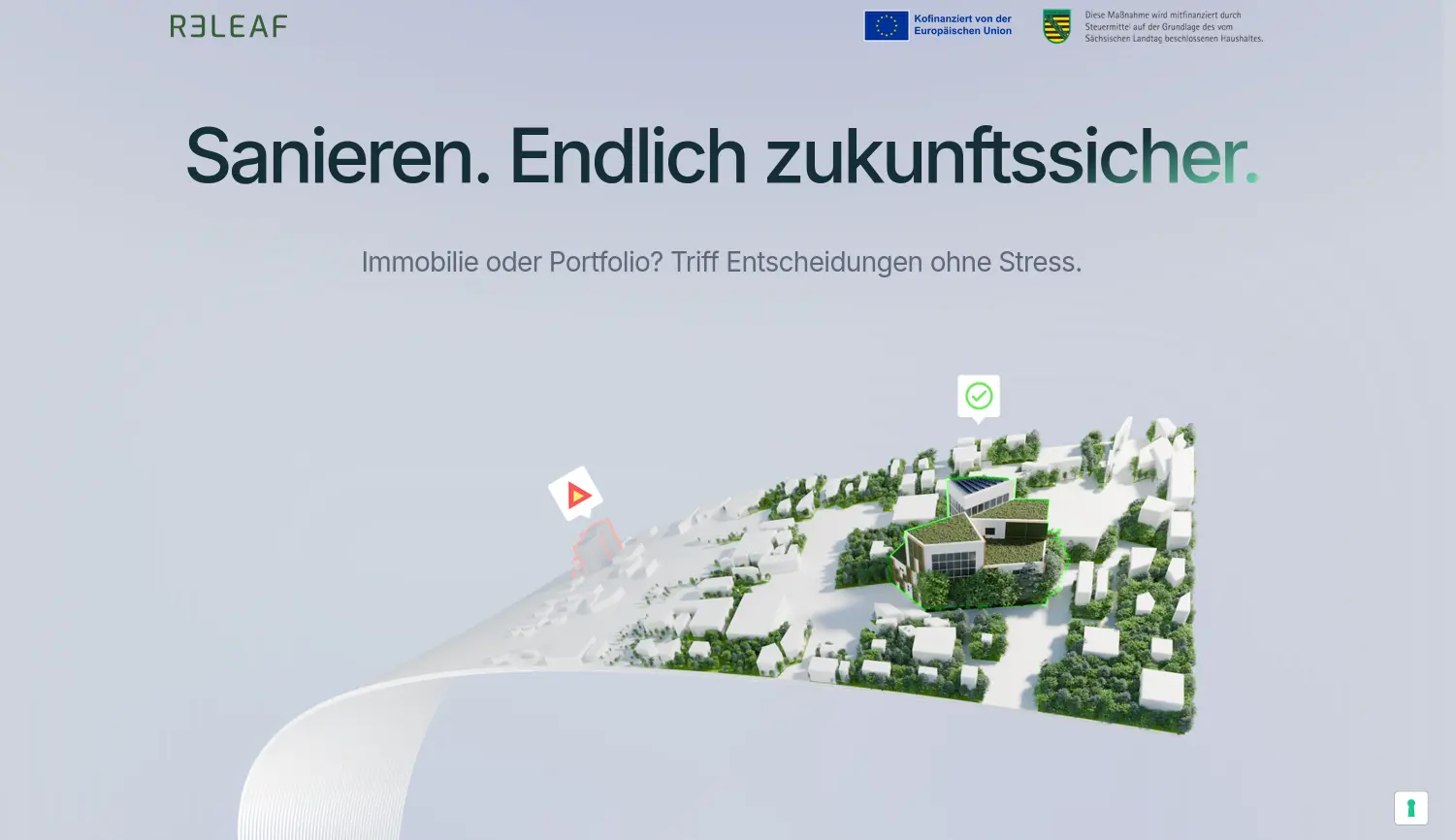 Website der Firma r3leaf GmbH