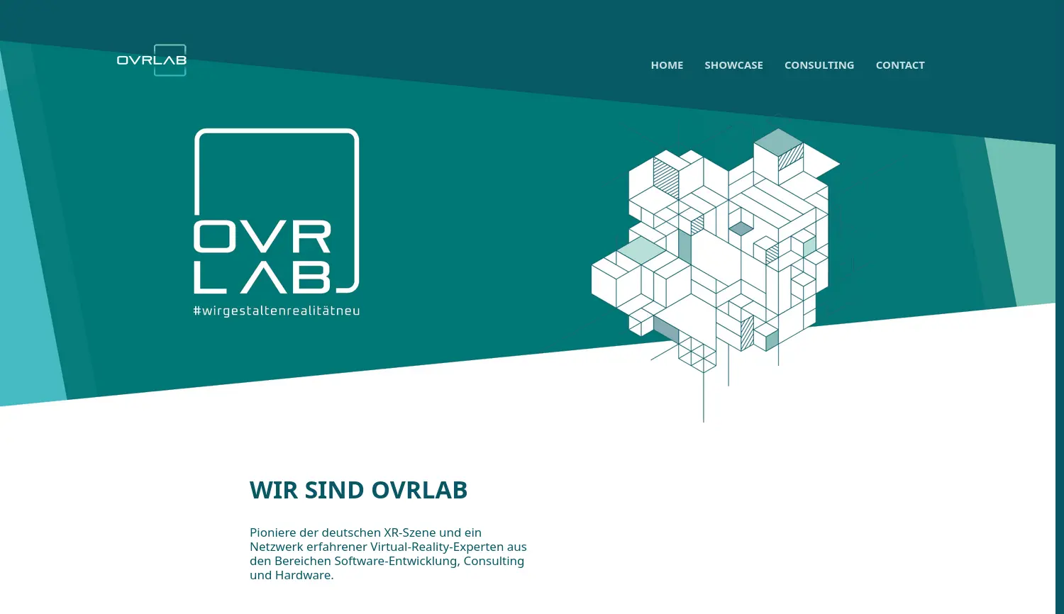 Website der Firma OVRLAB GmbH