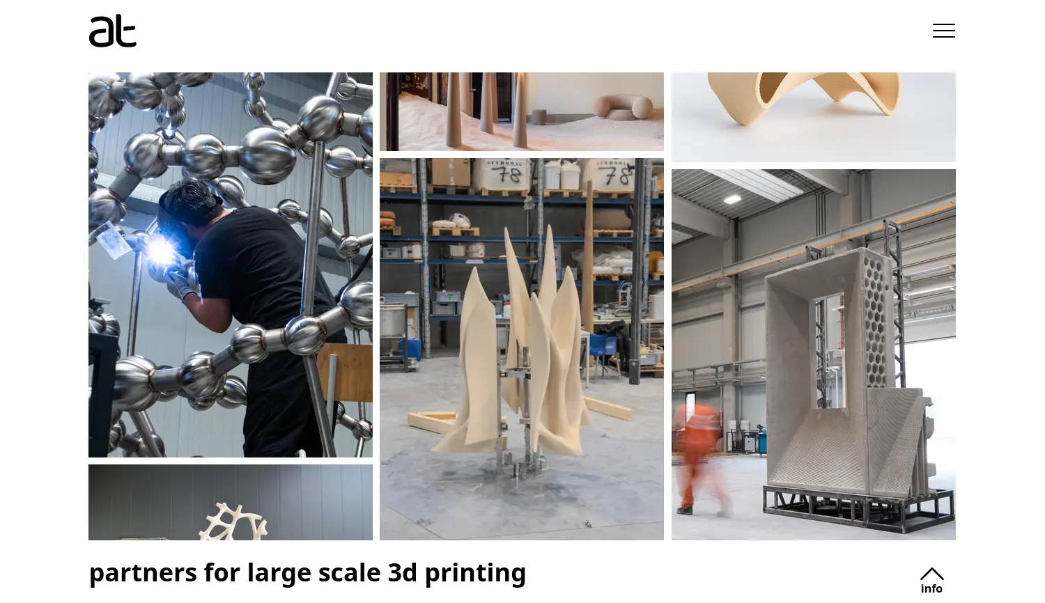 Website der Firma additive tectonics GmbH