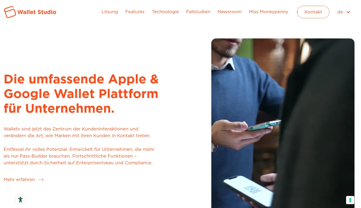 Website der Firma Miss Moneypenny Technologies GmbH