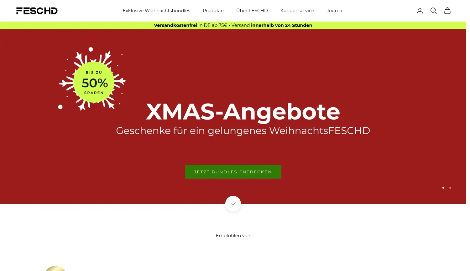 Website der Firma FESCHD GmbH