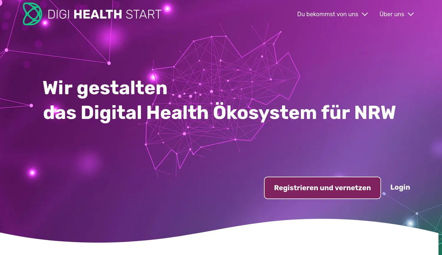 Website der Firma DigiHealthStart.NRW