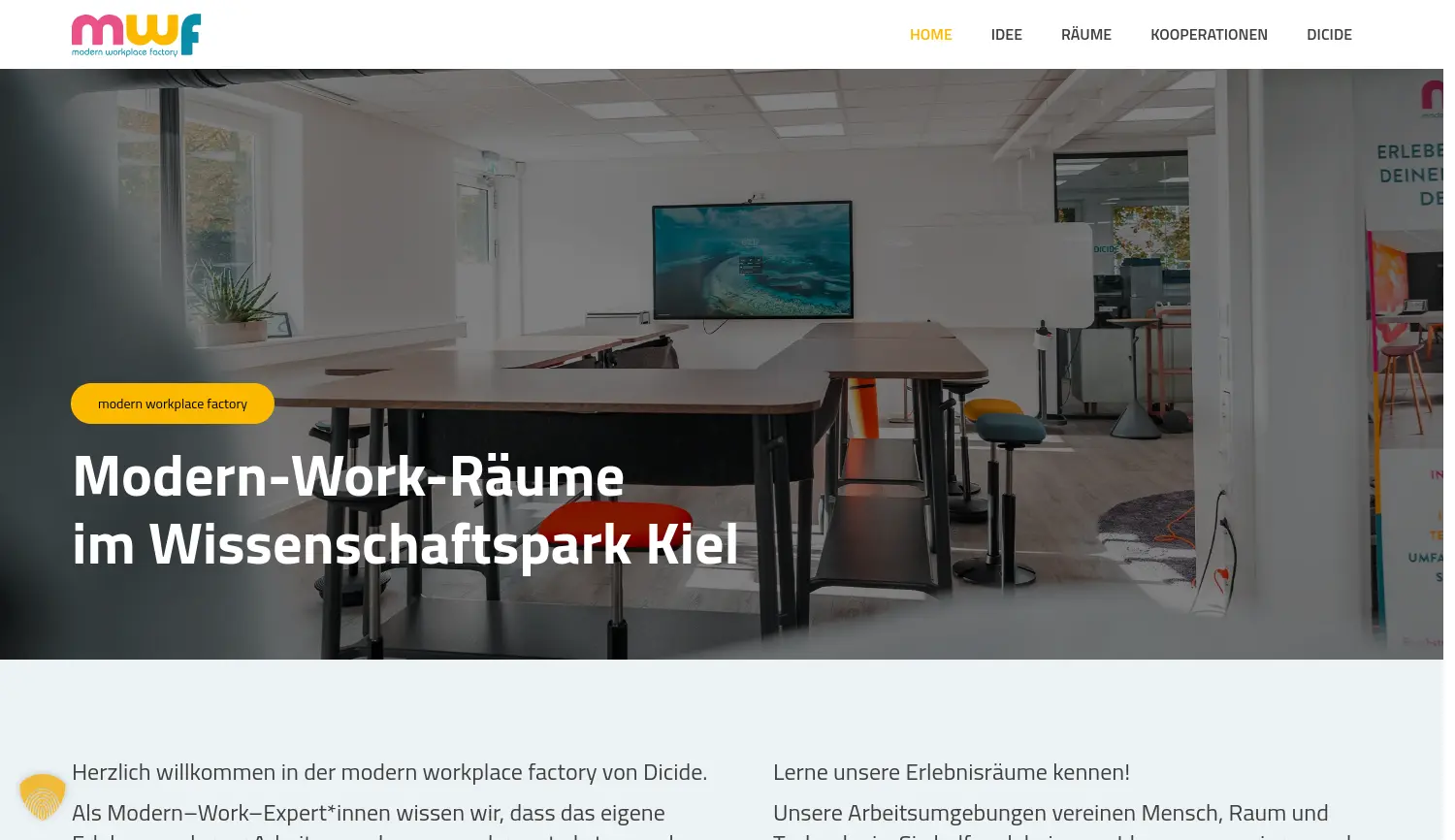 Website der Firma Dicide GmbH