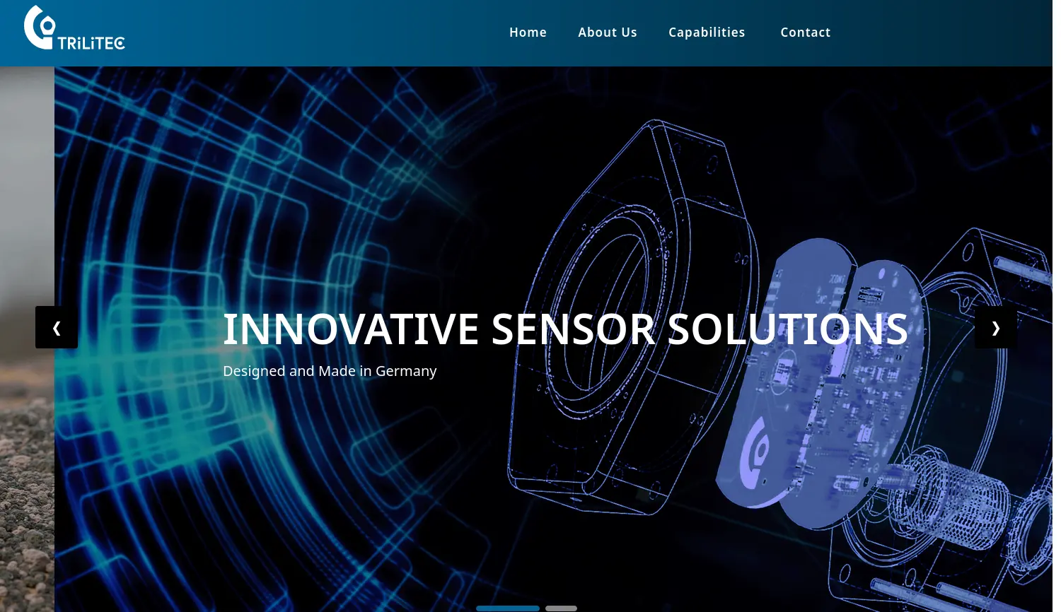 Website der Firma TRILITEC GmbH