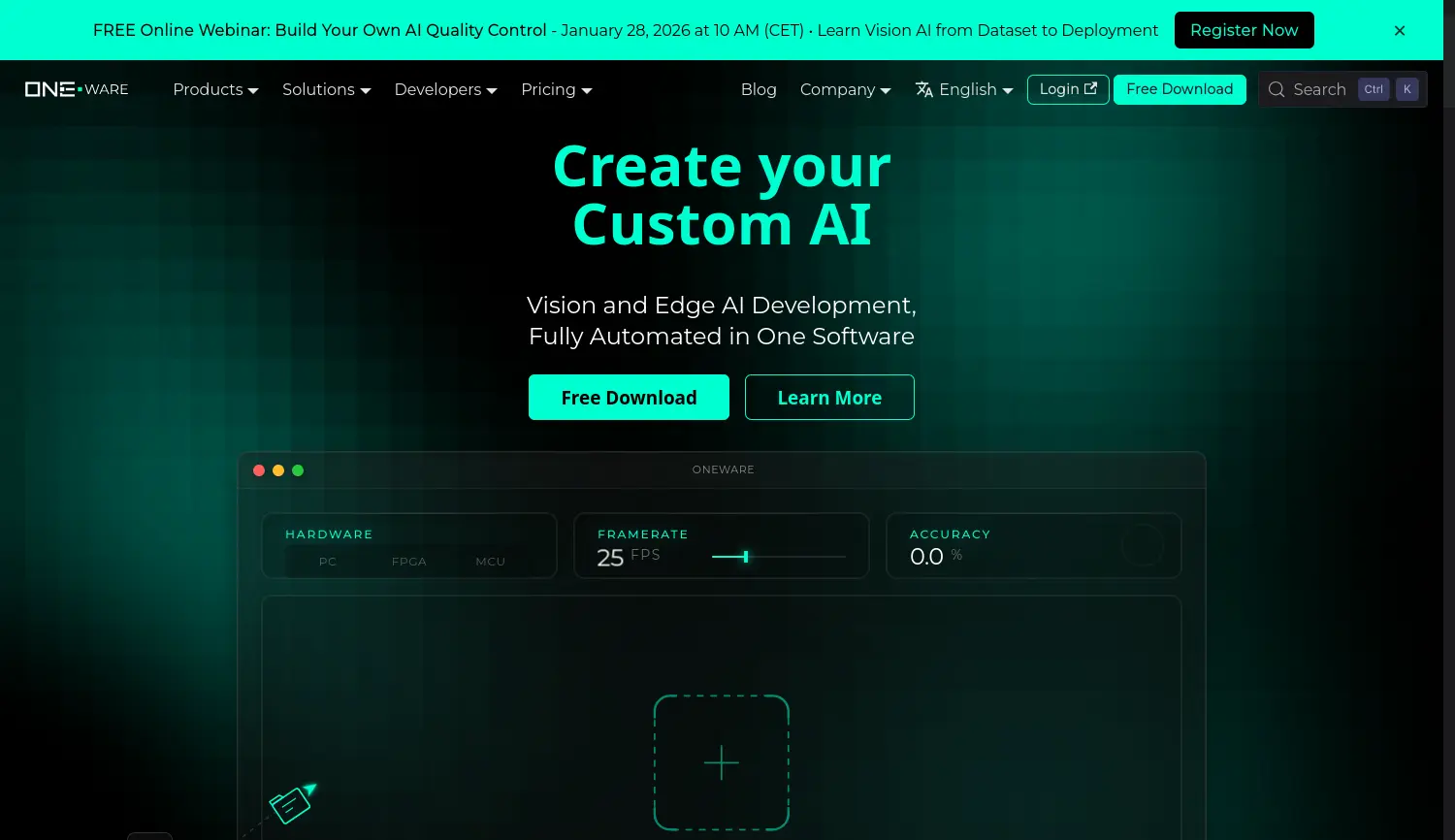 Website der Firma ONE WARE GmbH