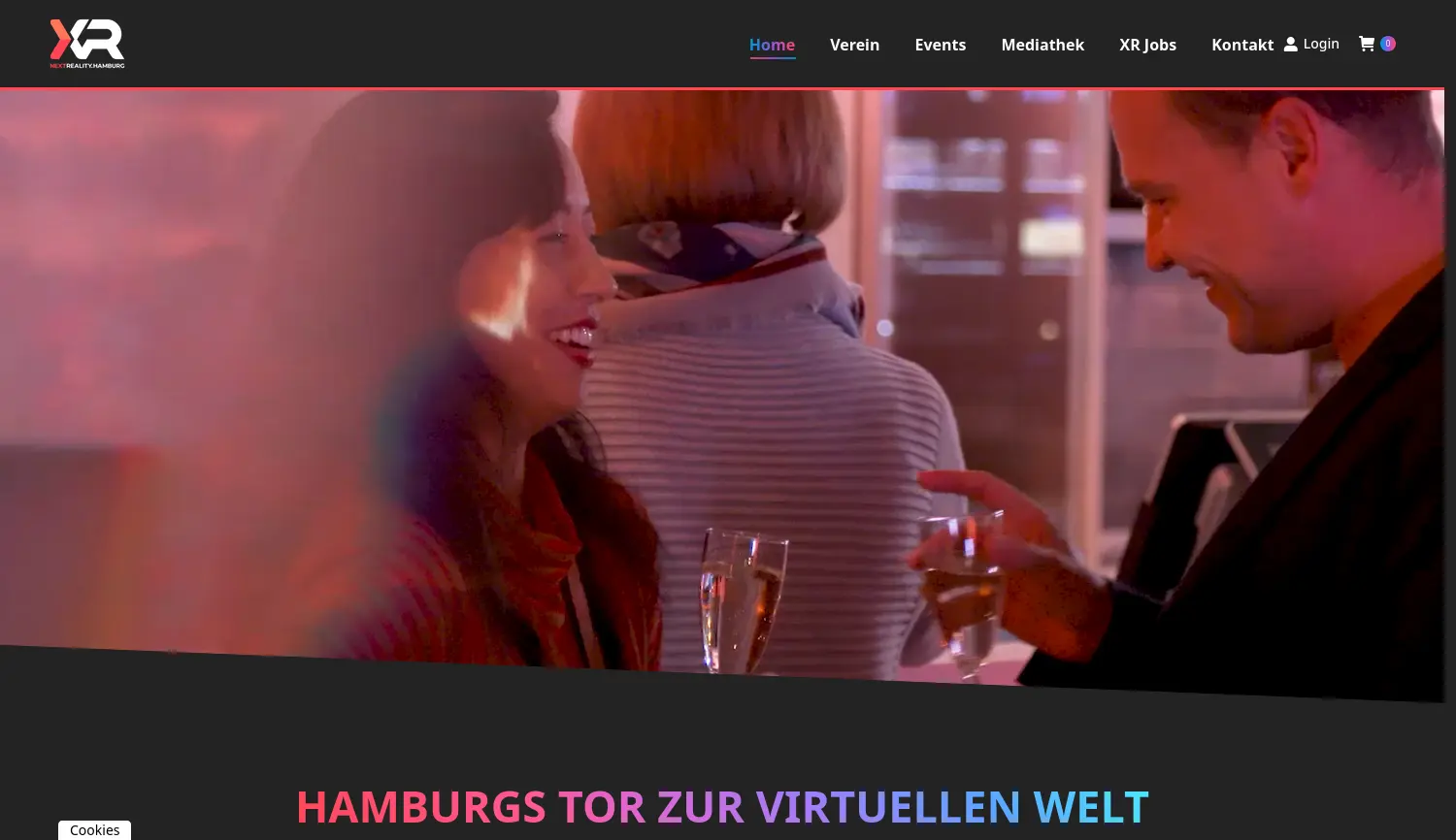 Website der Firma nextReality.Hamburg e.V.