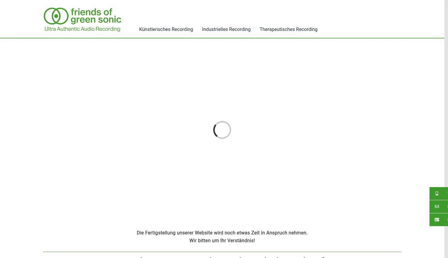 Website der Firma friends of green sonic