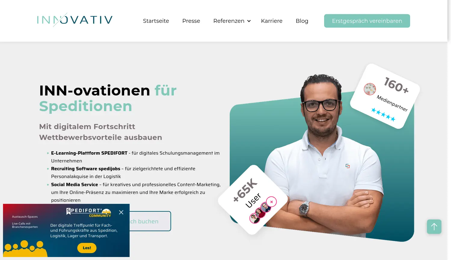 Website der Firma INN-ovativ GmbH & Co. KG