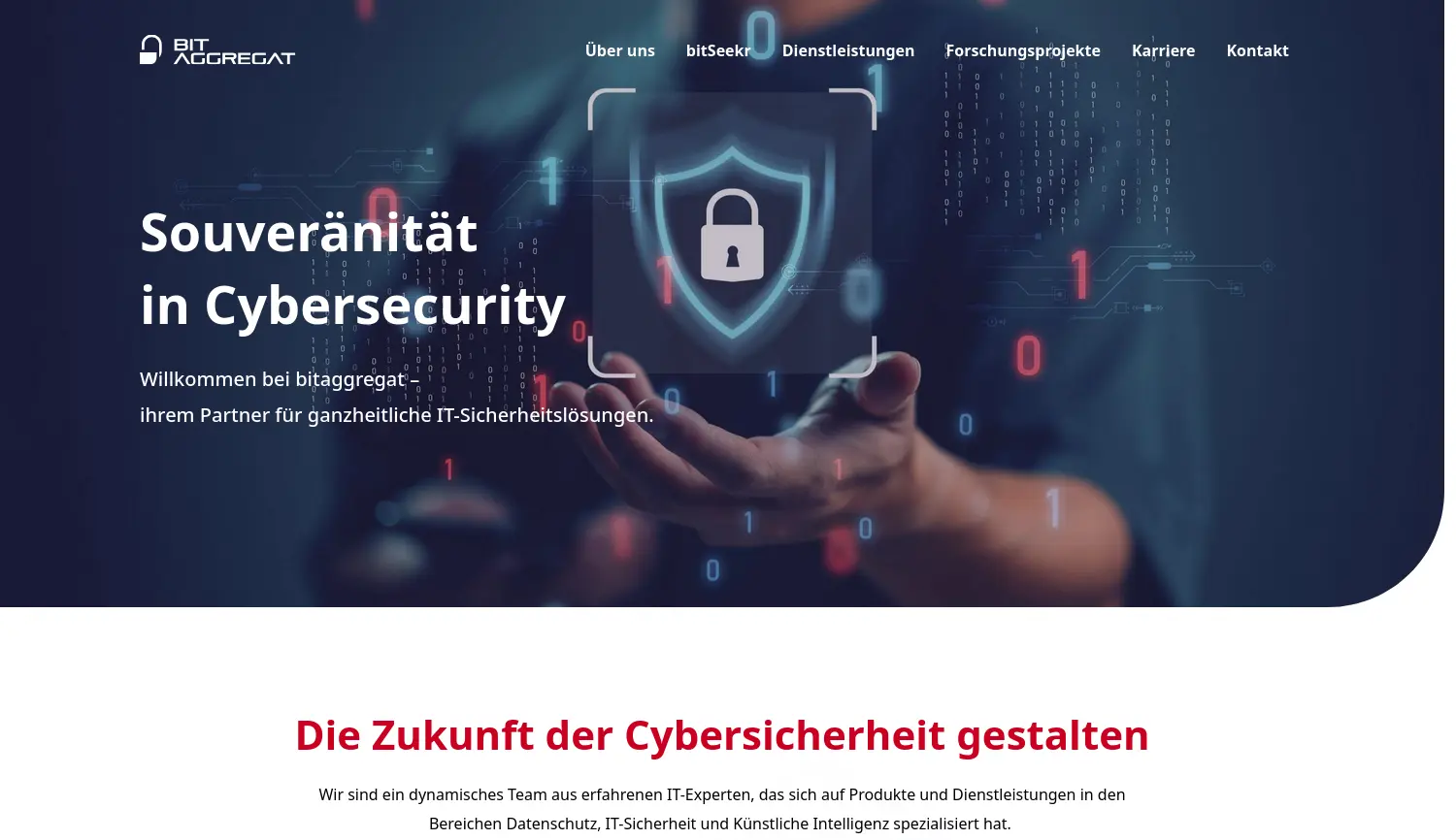 Website der Firma bitaggregat GmbH