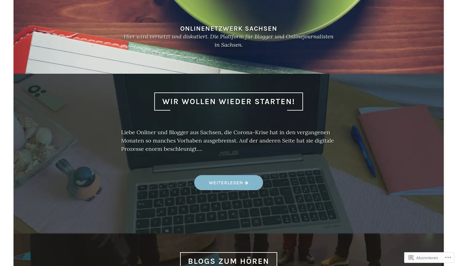Website der Firma Onlinenetzwerk Sachsen