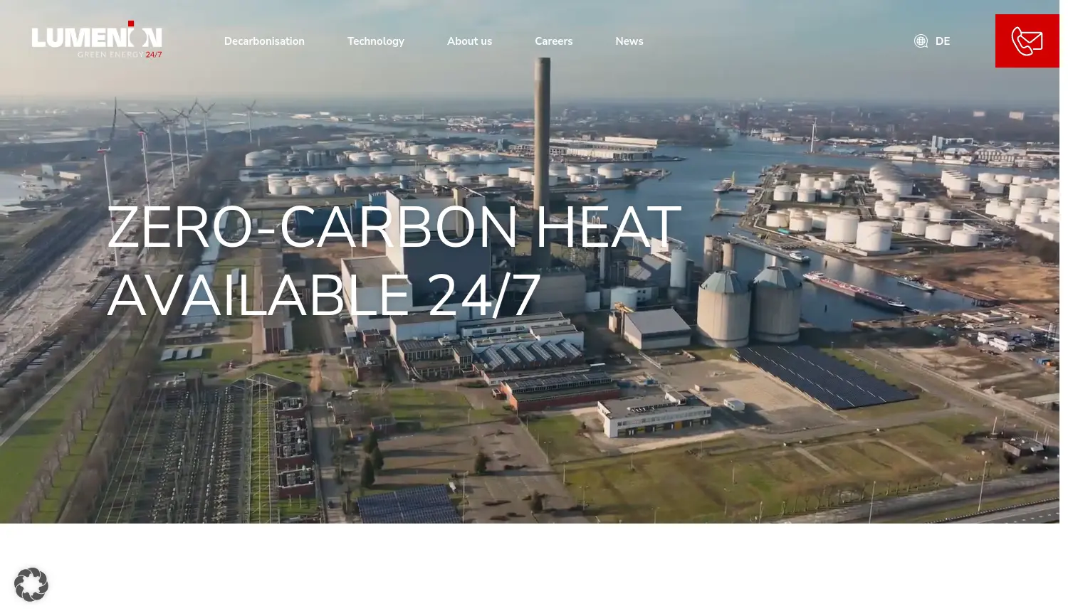 Website der Firma LUMENION GmbH