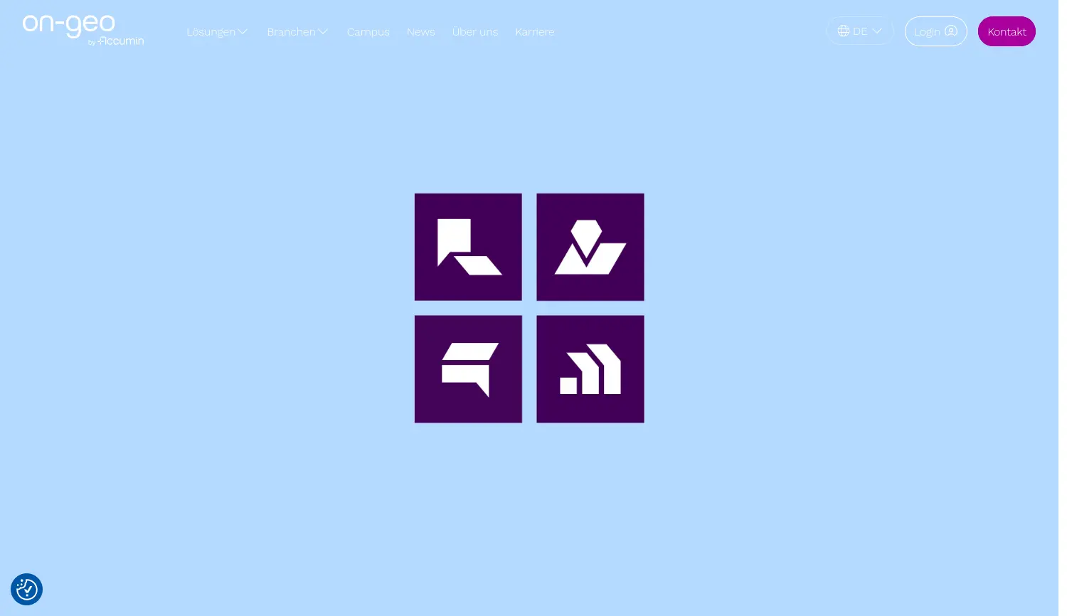 Website der Firma on-geo GmbH