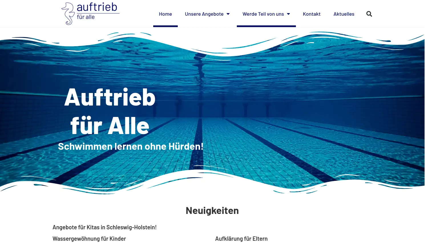 Website der Firma Auftrieb für Alle gUG (haftungsbeschränkt)