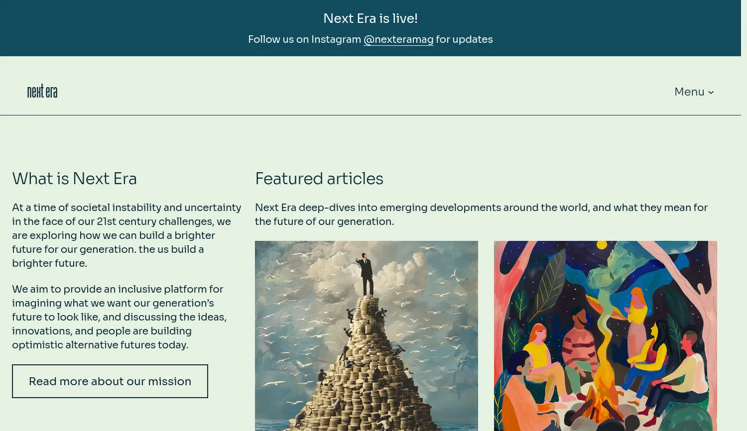 Website der Firma Next Era