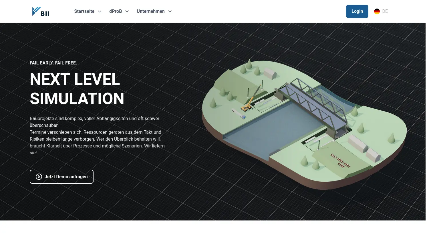 Website der Firma Building Information Innovator GmbH